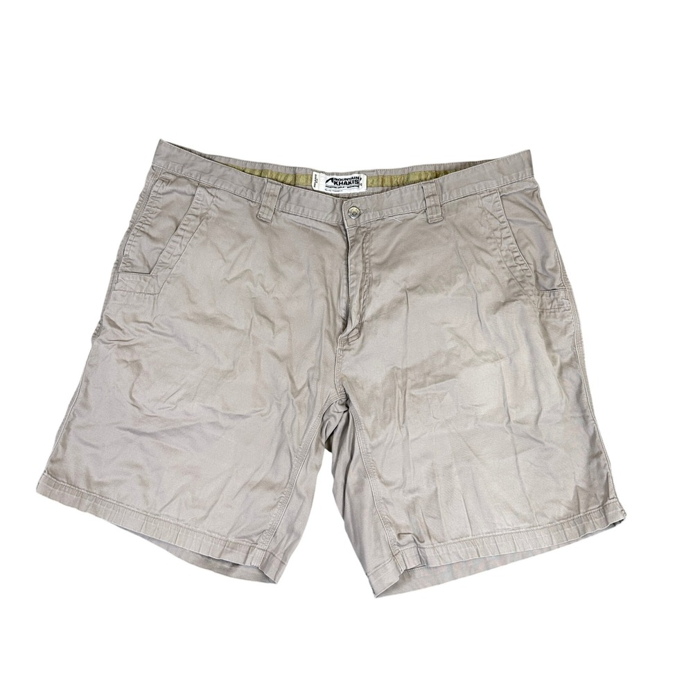 Mountain Khakis Mens Relaxed Fit Shorts Khaki Tan Cotton Stretch Size 44x10